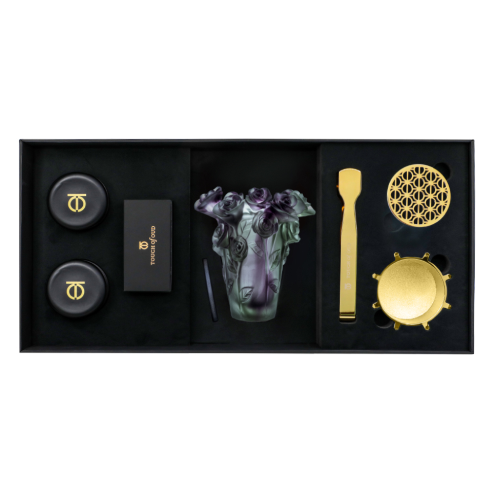 Picture of 5pcs Gift Set Grey/Purple Flower Burner
