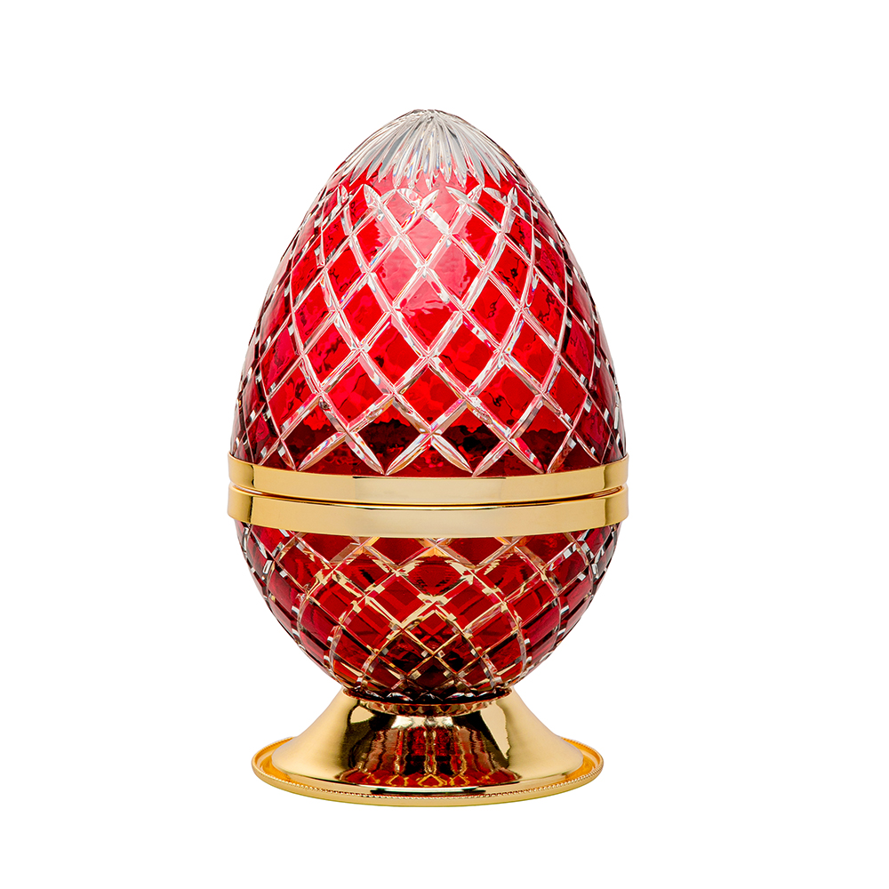 Picture of Crystal Egg Red Gold Large Burner