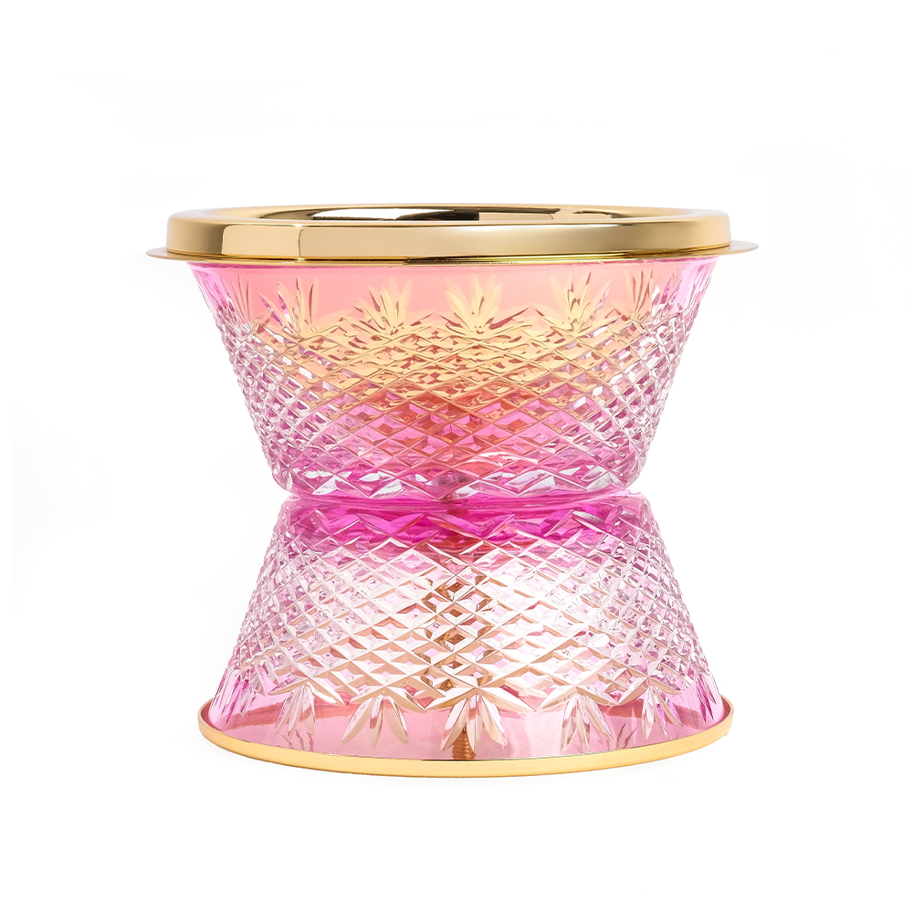 Picture of Crystal Without Feet Pink Gold Burner