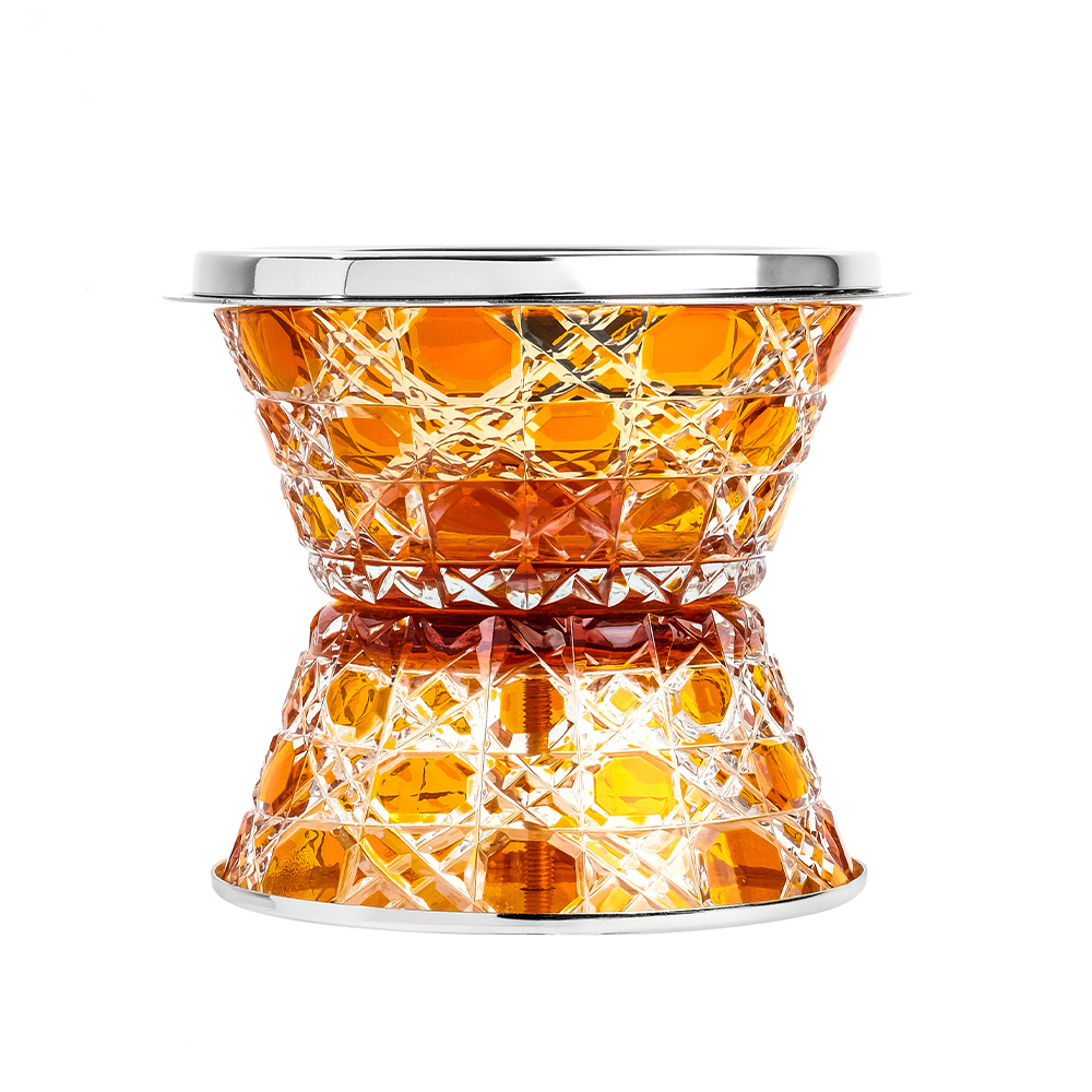 Picture of Crystal Without Feet Yellow Silver Burner