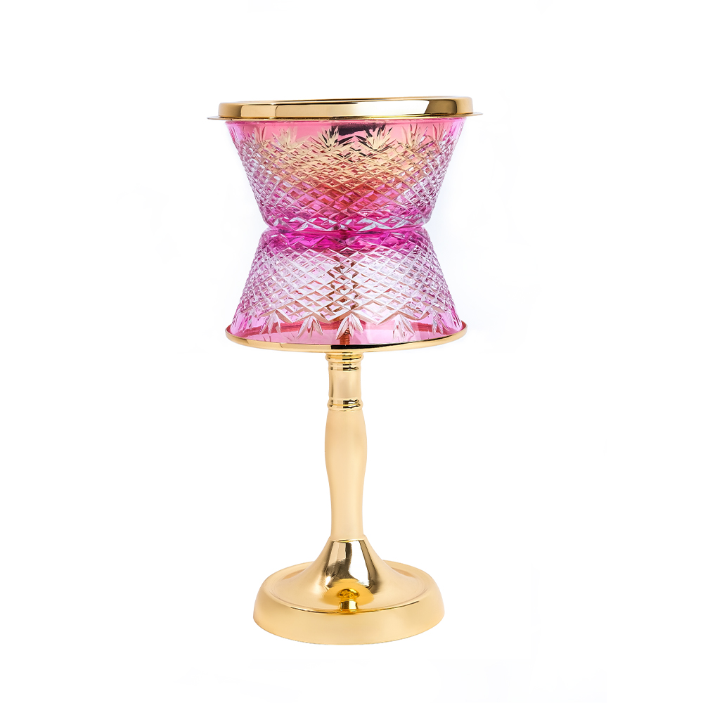 Picture of Crystal With Feet Pink Gold Burner