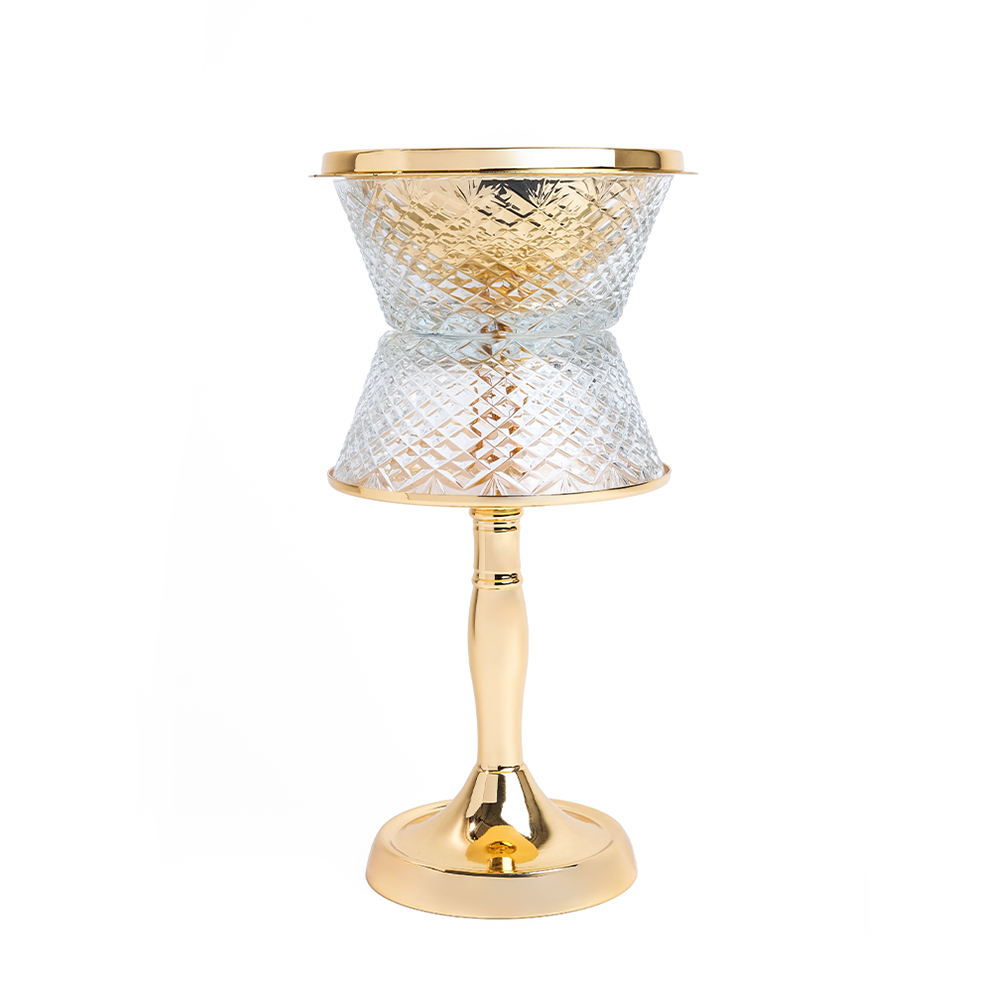 Picture of Crystal With Feet Clear Gold Burner