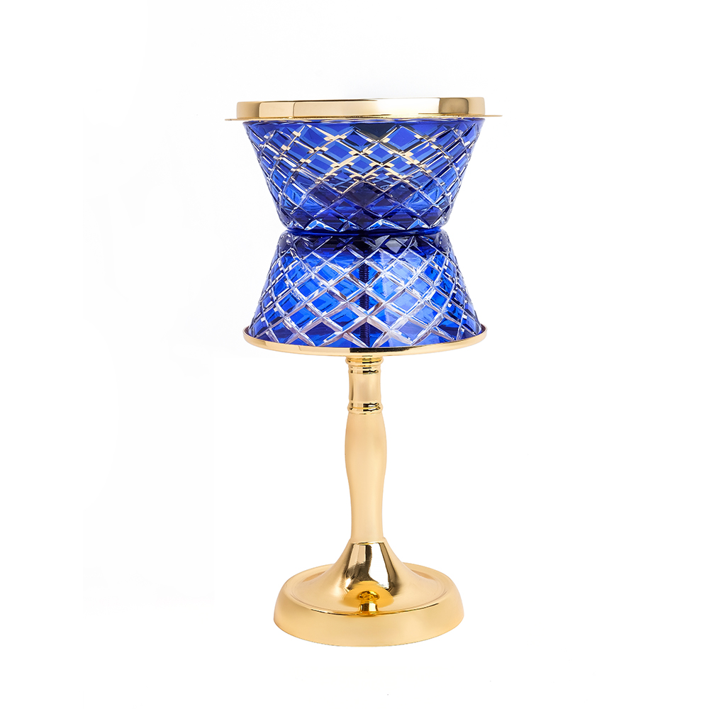 Picture of Crystal With Feet Blue Gold Burner