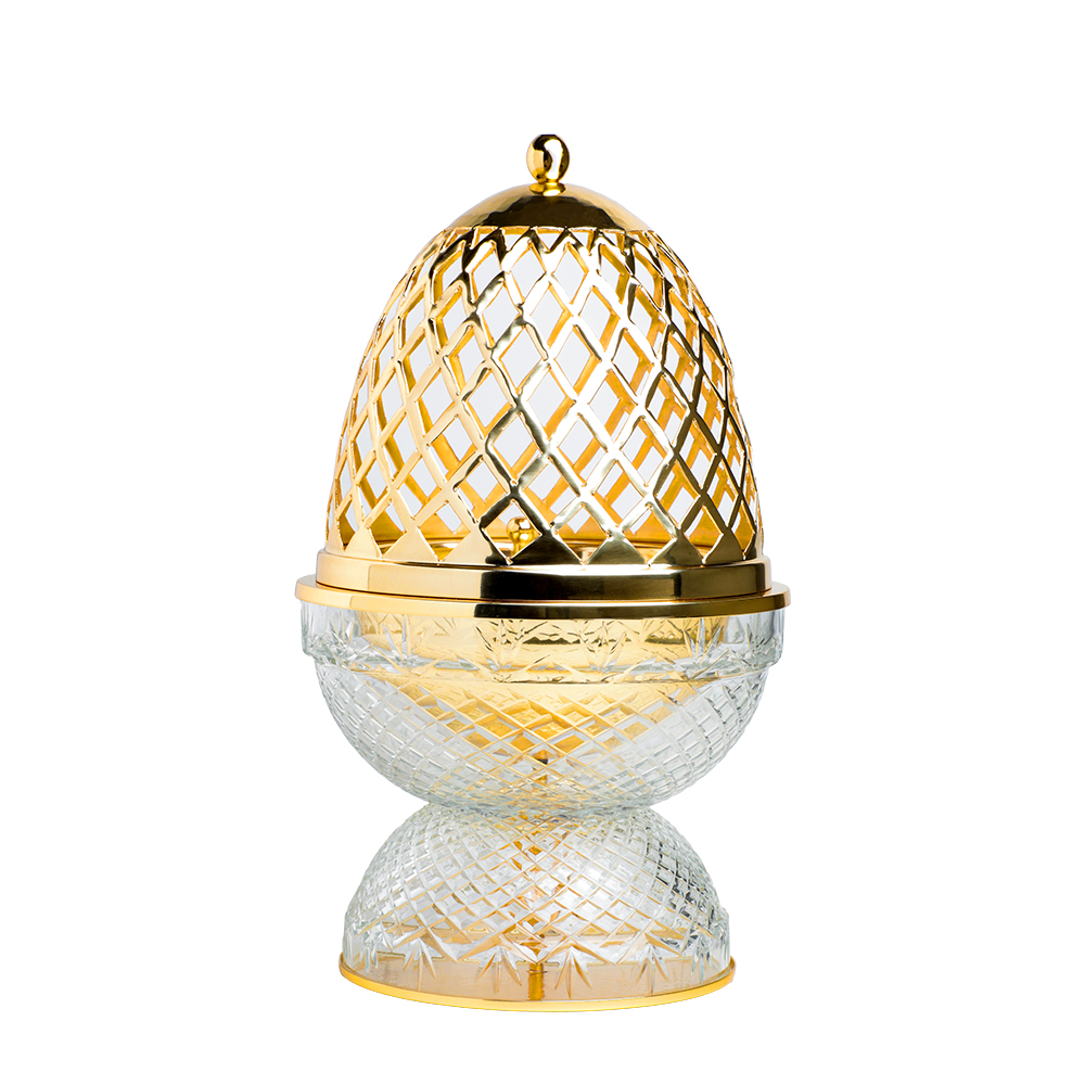 Picture of Crystal Egg Clear Gold Mob Burner - Large