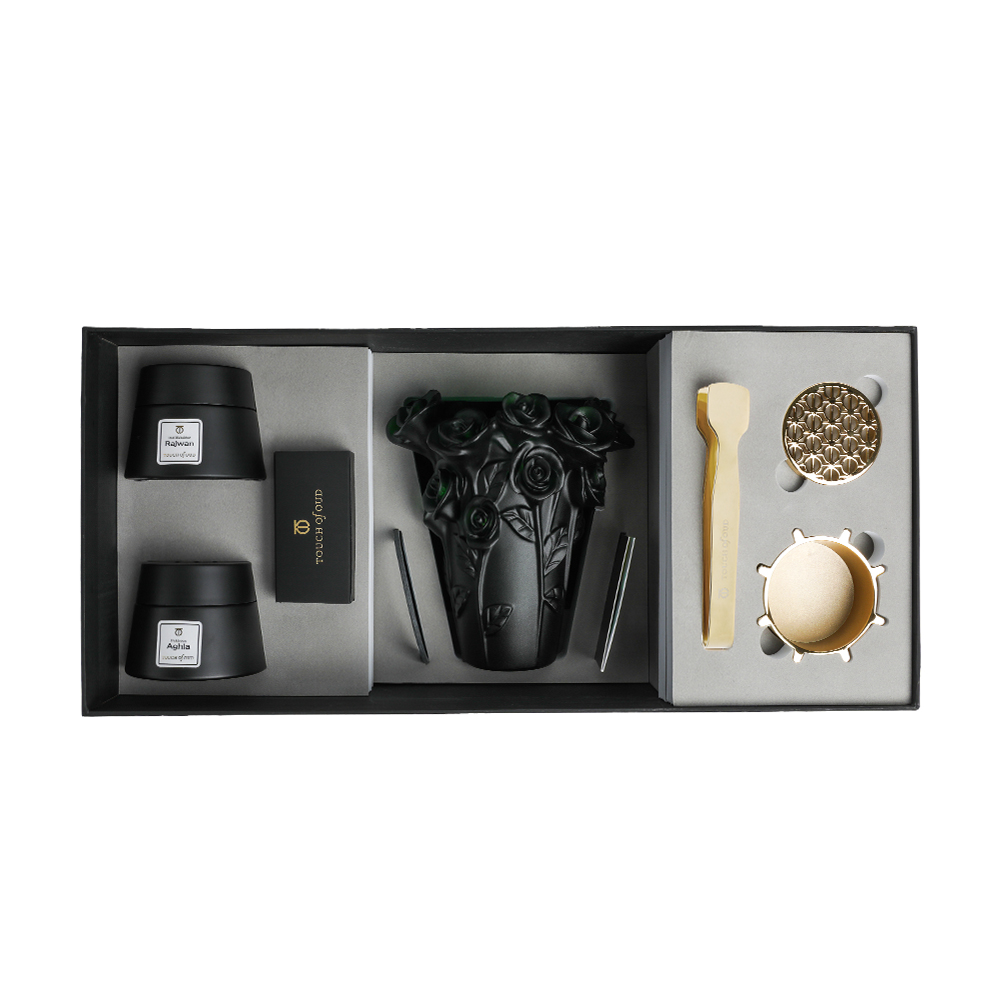 Picture of 5pcs Gift Set Dark Green Flower Burner